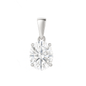 10K Gold Oval Cut Moissanite Solitaire Pendant Only - Dangle Bail