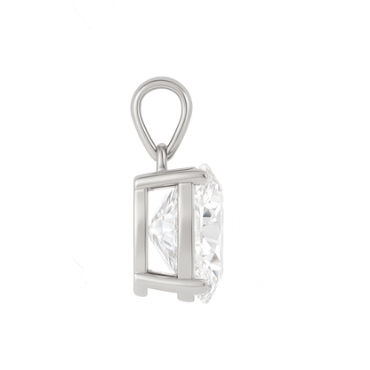 10K Gold Oval Cut Moissanite Solitaire Pendant Only - Dangle Bail