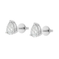 10K Gold Pear Cut Moissanite Solitaire Stud Earrings - Push Backs
