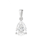 10K Gold Pear Cut Moissanite Solitaire Pendant Only - Dangle Bail