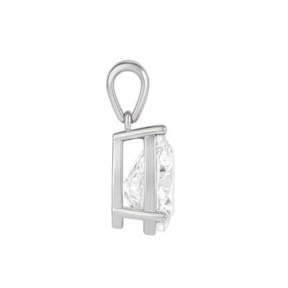 10K Gold Pear Cut Moissanite Solitaire Pendant Only - Dangle Bail