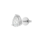 10K Gold Pear Cut Moissanite Solitaire Single Stud Earring - Push Back