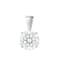 10K Gold Round Cut Moissanite Solitaire Pendant Only - Solid Bail