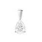 10K Gold Pear Cut Moissanite Solitaire Pendant Only - Solid Bail