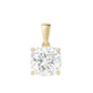 10K Gold Cushion Cut Moissanite Solitaire Pendant Only - Dangle Bail