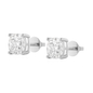 10K Gold Cushion Cut Moissanite Solitaire Stud Earrings - Push Backs