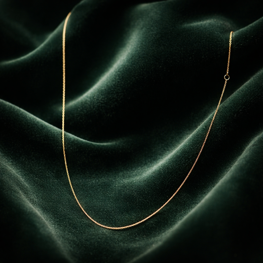 14K Yellow Gold Adjustable Cable Chain