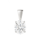10K Gold Oval Cut Moissanite Solitaire Pendant Only - Solid Bail