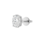 10K Gold Oval Cut Moissanite Solitaire Single Stud Earring - Push Back